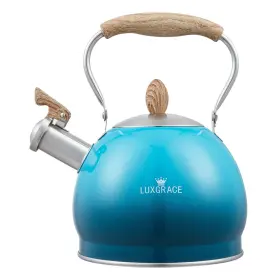Luxgrace 739439479506 Creative Home 2.6 Quart Stainless Steel Whistling Tea Kettle Teapot With Alum Inch