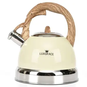 Luxgrace 739439823941 Creative Home 3.0 Quart Stainless Steel Whistling Tea Kettle Teapot With Ergono