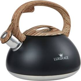 Luxgrace 744760015088 S-p Whistling Tea Kettle Stainless Steel Teapot Teakettle For Stovetop Inductio