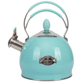 T13-blue Luxgrace Whistling Tea Kettle Stainless Steel Teapot Teakettle For Stovetop Induction