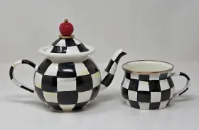 Mackenzie-childs 846823139622 New Courtly Check Tea Party Set