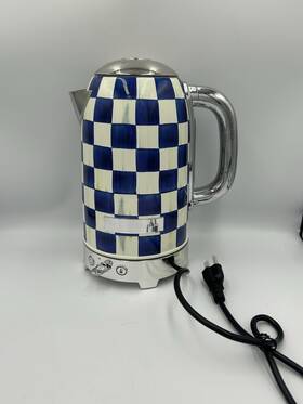 Mackenzie Childs Mkce1307erc Blue Courtly Check Electric Kettle