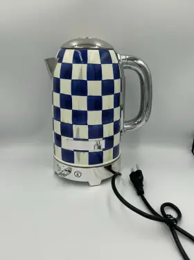 Mkce1307erc Mackenzie Childs Blue Courtly Check Electric Kettle