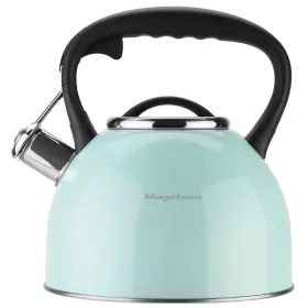 Magefesa 810576033568 Esmeralda Stainless Steel Whistling Tea Kettle 2.9 Qts Drip-free P