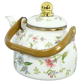 22i03q04gafvi Magiclulu Enamel Teapot 1l Water Tea Kettle With Strainer Vintage Floral Teakettle Enam