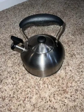Mainstays 887031000764 1.8-liter Whistle Tea Kettle Induction Compatible Stainless Steel