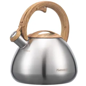 Marskitop 768490029054 Tea Pot For Stove Top 2.6 Quart Stainless Steel Kettle Stovetop