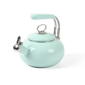 Martha Stewart 085081538017 1.5-quart Enamel On Steel Carbon Tea Kettle With Stainless Handle -