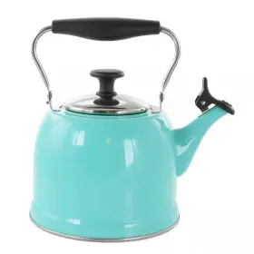 Martha Stewart 445026190145 Lily Pond 2.2 Quart Stainless Steel Tea Kettle In Teal