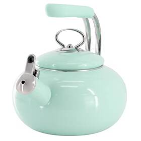 Martha Stewart 445039892845 1.5 Quart 6 Cup Enamel On Steel Tea Kettle In Blue