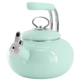 Martha Stewart 445039892845 1.5 Quart 6 Cup Enamel On Steel Tea Kettle In Blue