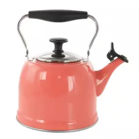Martha Stewart Everyday 445029480472 Lily Pond 2.2 Quart 8.8 Cups Stainless Steel Tea Kettle In Coral Martha Stewart Everyday 445029480472 Lily Pond 2.2 Quart 8.8 Cups Stainless Steel Tea Kettle In Coral