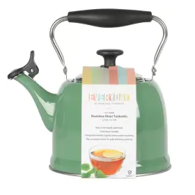 33303 Martha Stewart Kitchen Induction Stovetop Kettle With Lid Stainless Steel