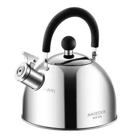 G401 Maxcook 304 Stainless Steel Whistling Tea Kettle 2.1 Quart/2l Suitable To Boi