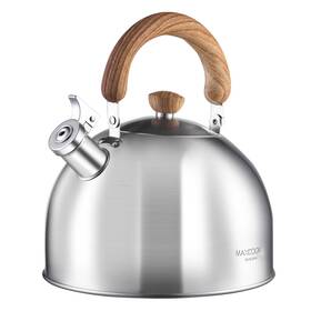 Maxcook Mch1910 Tea Kettle 18/8 Stainless Steel Whistling Teapot 4.23 Quart Camping Ket