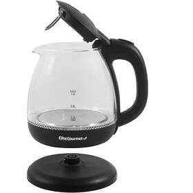 Maximatic 313095037029 Elite Gourmet 1l Electric Glass 4 Cups Water Kettle Black