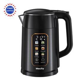 Mecity Hb-k221-bk Electric Kettle 1.7l Touch Screen Temperature Control Water Boiler Preset