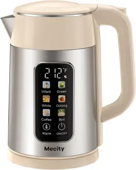 Hb-k221-ss Mecity Electric Kettle 1.7l Touch Screen Temperature Control Water Boiler No Pl