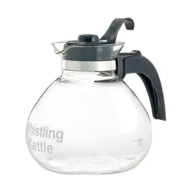 Medelco 914129827229 Glass 12 Cup Stove Top Whistling Tea Kettle By
