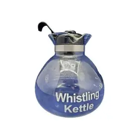 Wk112bl Medelco 12 Cup Cafe Brew Glass Stove Top Whistling Tea Kettle 24oz Germany