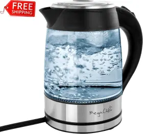 Mega Chef 313044534579 Megachef Stainless Steel Light Up Wired Tea Kettle 1.8l Model 1