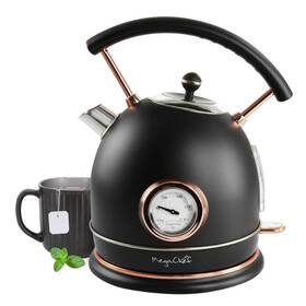 Megachef 310118162m 1.8l Electric Tea Kettle Half Circle With Thermostat Matte Black