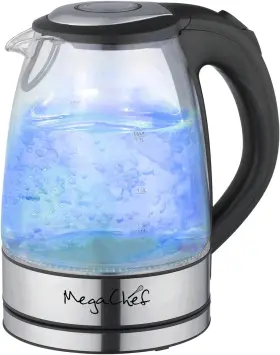 Megachef 313089892870 Stainless Steel Light Up Wired Tea Kettle 1.7l Model 9
