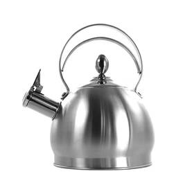 Megachef 744110568387 12-cup Brushed Silver Stainless Steel Whistling Kettle