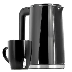 943122071m Megachef 1.7 Quart Double Wall Stainless Steel Electric Tea Kettle In Black