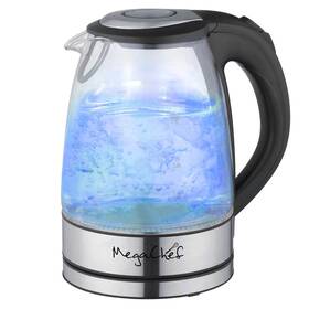 Megachef 98596272m - 1.7l Glass And Stainless Steel Electric Tea Kettle Auto Shut-of