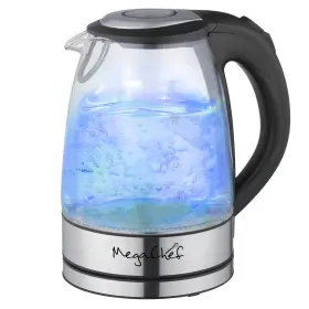 98596272m Megachef - 1.7l Glass And Stainless Steel Electric Tea Kettle Auto Shut-of