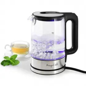 Mg-lt8707 Megachef 1.8 Quart Glass And Stainless Steel Electric Tea Kettle