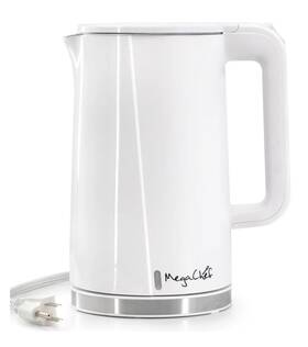 Megachef Mg-lt8718w White Kettle 1.7l Capacity Bpa Free Cool Touch Open Box