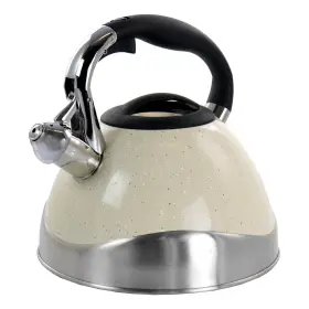Mgktl-1039 Megachef 3 Liter Stainless Stovetop Whistling Kettle In Light Tan Speckle