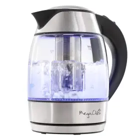 Mgktl-1751 Megachef 1.8lt. Glass Body And Stainless Steel Electric Tea Kettle W Infuser