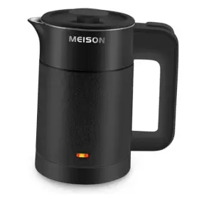 Meison 768490396811 0.6l Small Electric Kettles Stainless Steel Travel Mini Hot Water Boiler Black