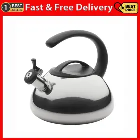 Meyer Corporation 445004273204 Farberware Stainless Steel Whistling Tea Kettle 2.3 Quart Silver