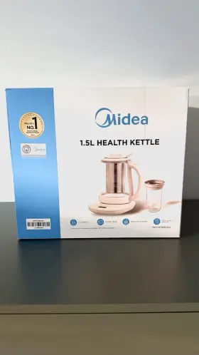 Mkh15180cga Midea 1.5l Electric Health Kettle Tea Basket Glass And Stainless Steel