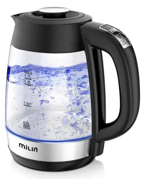 Ket-045 Milin Electric Kettle Hot Water Glass 6 Level - Scratch And Dent