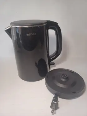 Mi-ekoo3 Miroco Electric Kettle Stainless Steel Black Exterior 1.5 Liter Clean