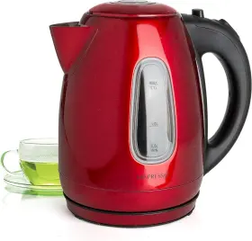 Etk-st304rd Mixpresso Stainless Steel Electric Kettle Red Color Cordless Pot 1.7l Portable