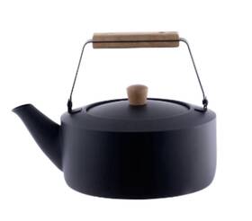 Miyazaki Cha-12 Seisakusho Large Tea Kettle Black - Suitable For Gas Induction