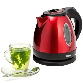Fr-tea-22h-1402 Moss & Stone 1.2l Stainless Steel Small Electric Kettle Red Color Cordless 1500w Fast Boi