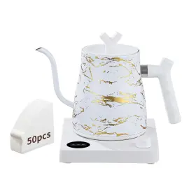 Moutius 735083580247 Water Kettle Electric Gooseneck With 50pcs Coffee Filter 1 Temperatu
