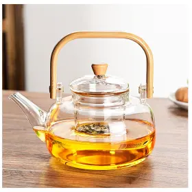64947-65250926 Mozhixue Glass Teapot With Infuser Clear Kettle 900 Ml For Stove Top Loose Maker Gift A