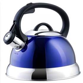 Mr. Coffee 313087233248 Flintshire 1.75 Quart 7-cup Blue Stainless Steel Whistling Stovetop Tea Kettle