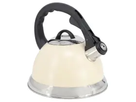 510122244m Mr. Coffee Clarefield 2.4 Quart Stainless Steel Whistling Tea Kettle In White 5