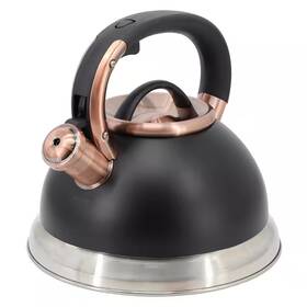 Mr. Coffee 744110694772 Flintshire 8.8-cup Stainless Steel Whistling Tea Kettle In Black