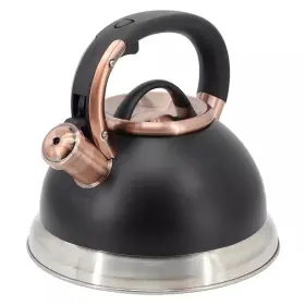 Mr. Coffee 744110694772 Flintshire 8.8-cup Stainless Steel Whistling Tea Kettle In Black