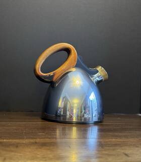 Nambe Mt0655 The Original Jazz Tea Kettle Steel Wood Handle
